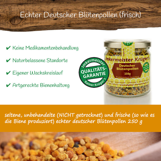 Deutscher Blütenpollen (erntefrisch tiefgefroren) 250g