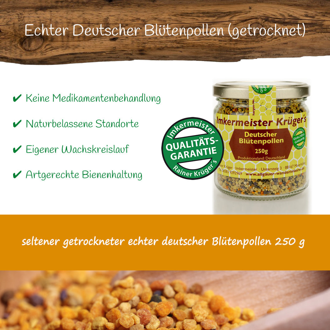 Deutscher Blütenpollen (getrocknet) 250g